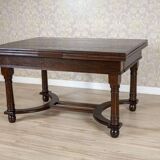 Early 20th Century Extendable Oak Dining Table, 1930s