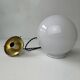 Old round pendant light 18 cm in vintage opaline