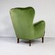 Danish lounge chair in green velvet, 1950s