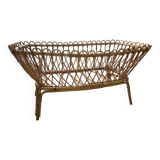 Vintage rattan cradle