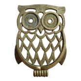 Dessous de plat " hibou " en laiton années 70