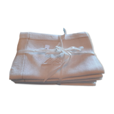 6 serviettes de tables damassé, monogramme ps