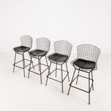 Set of 4 barstools by Harry Bertoia for Knoll, 1980