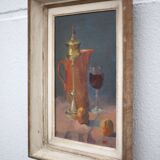 vintage painting, still life painting, signed painting, wall decoration, home decor, oil painting