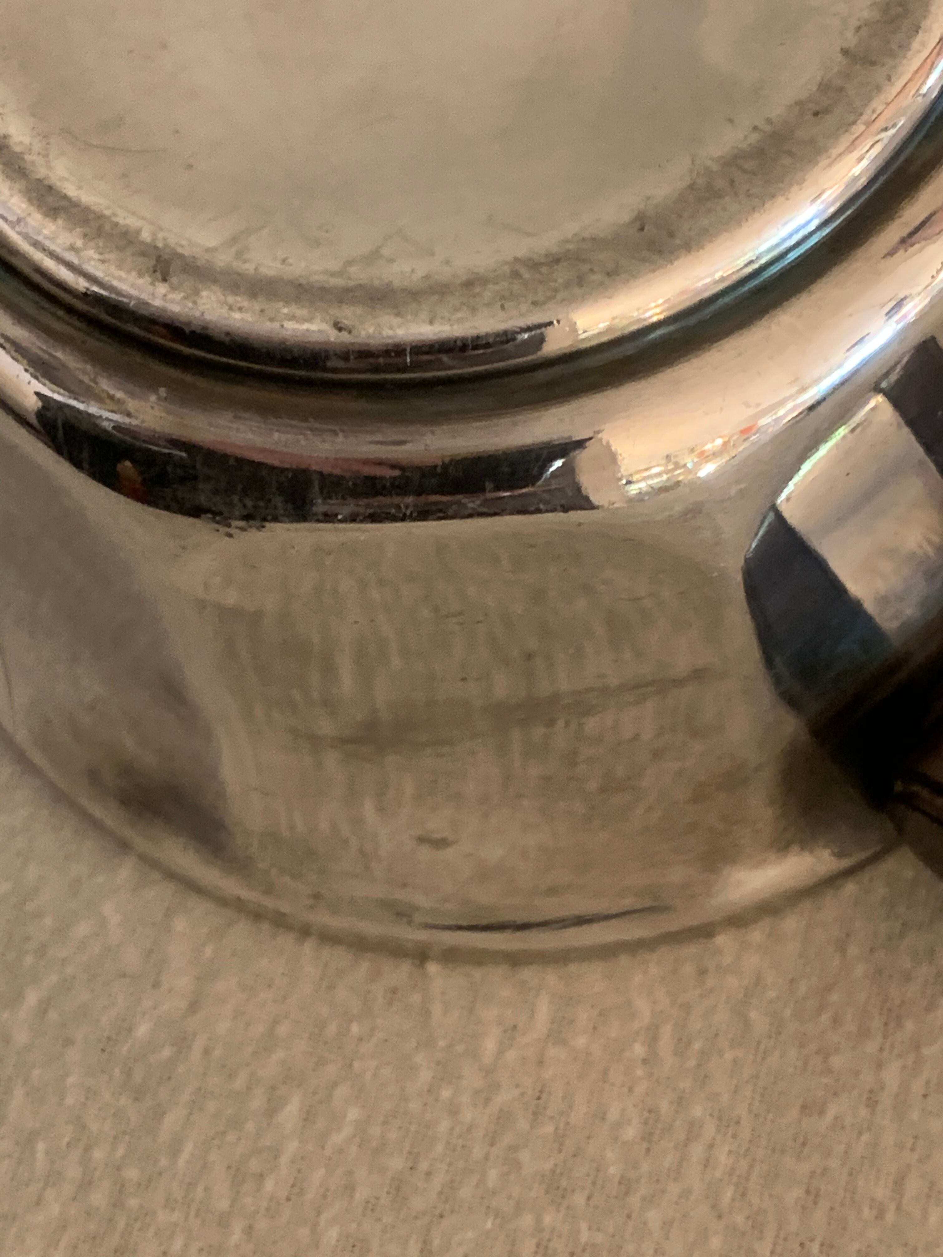 Luc Lanel silver metal and rosewood sugar for Christofle art deco