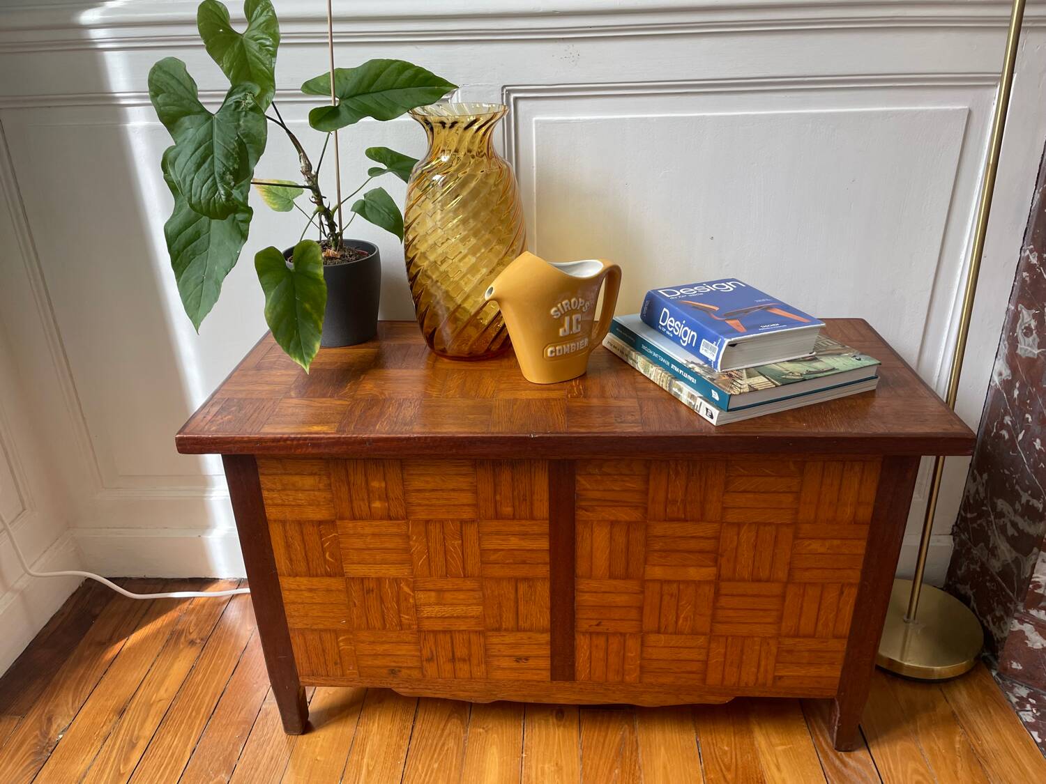 Solid oak toy chest