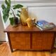 Solid oak toy chest
