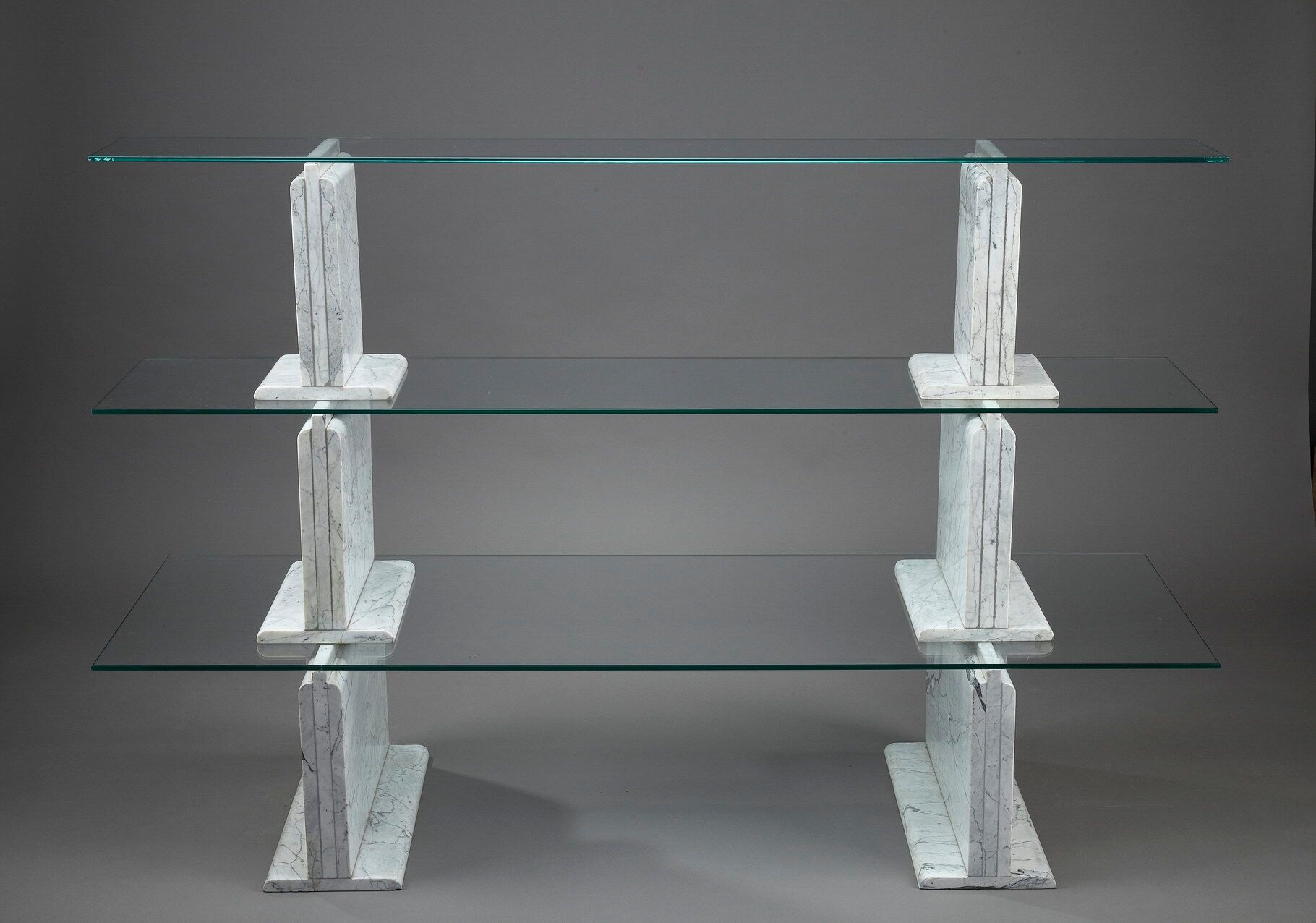 Carrara marble and glass library - 1970