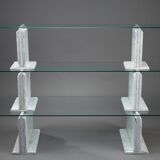 Carrara marble and glass library - 1970