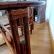 Vintage rattan and smoked glass coffee table from the 1970s