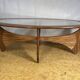 Mid Century Retro Vintage Teak & Glass Oval Astro Coffee Table by GPlan1960