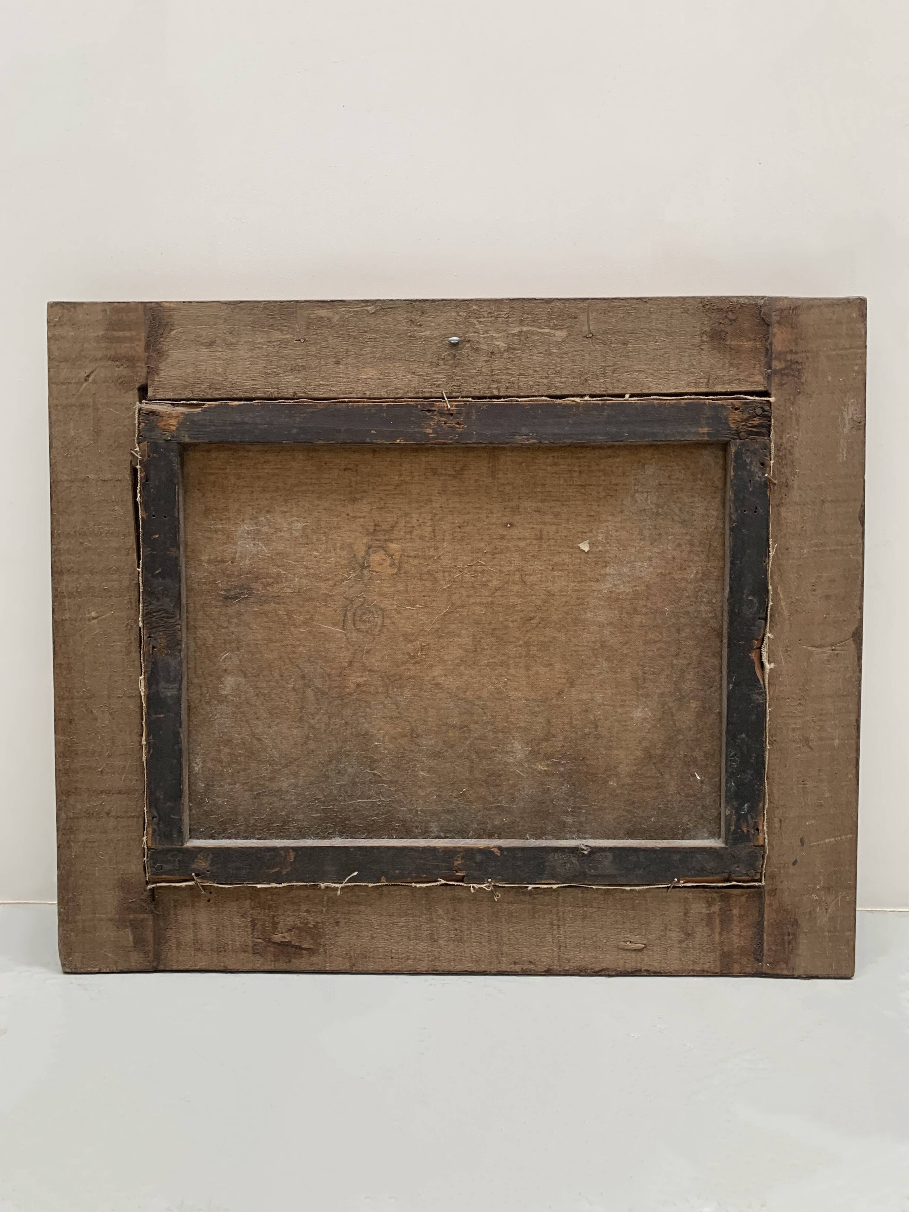 Oil on canvas, bucolic landscape, early 20th century