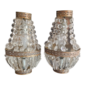 Pair of hot air balloon sconces with tassels