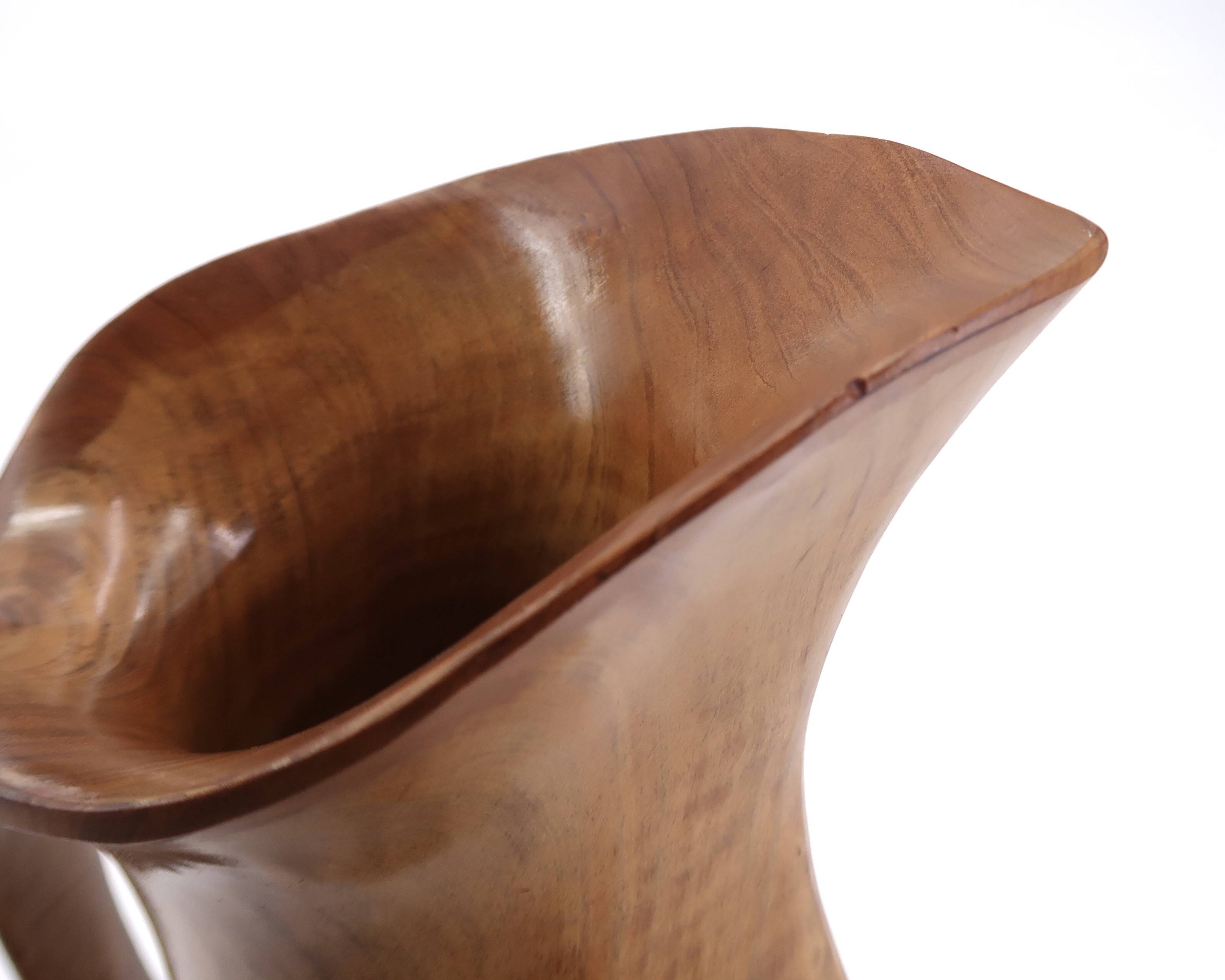 Sculptural wooden pitcher, 1960s
