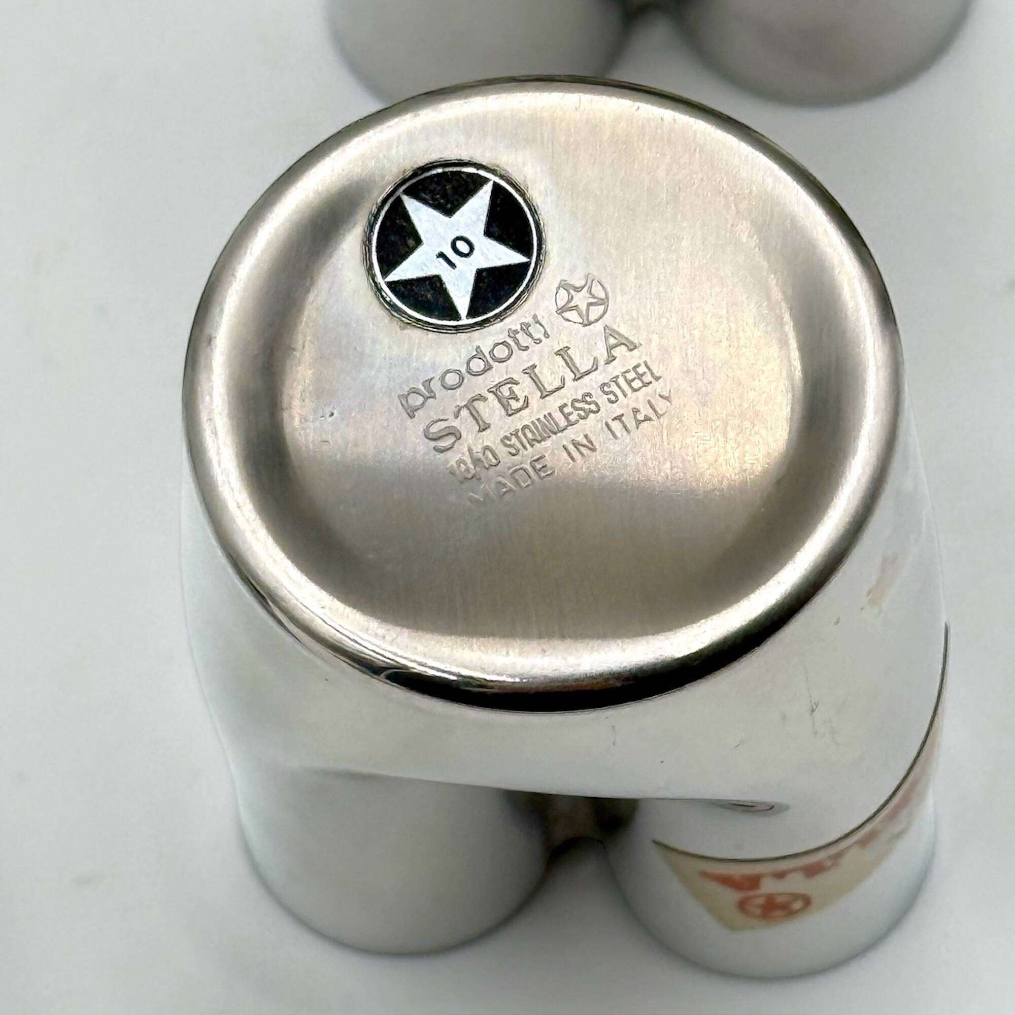 Mid Century Menage Set in Polished Stainless Steel from Stella, Made in Italy, 1970s