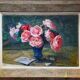 Jean Chaleyé, Roses in a Blue Vase, circa 1920