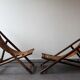 Paire de chiliennes en bambou, 70's.