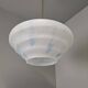 Napako Midcentury Modern Pendant Lamp in Opaline Glass and Brass, Czechoslovakia