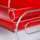 Bauhaus Red Tubular Chromed Steel Sofa by Robert Slezák, 1930s