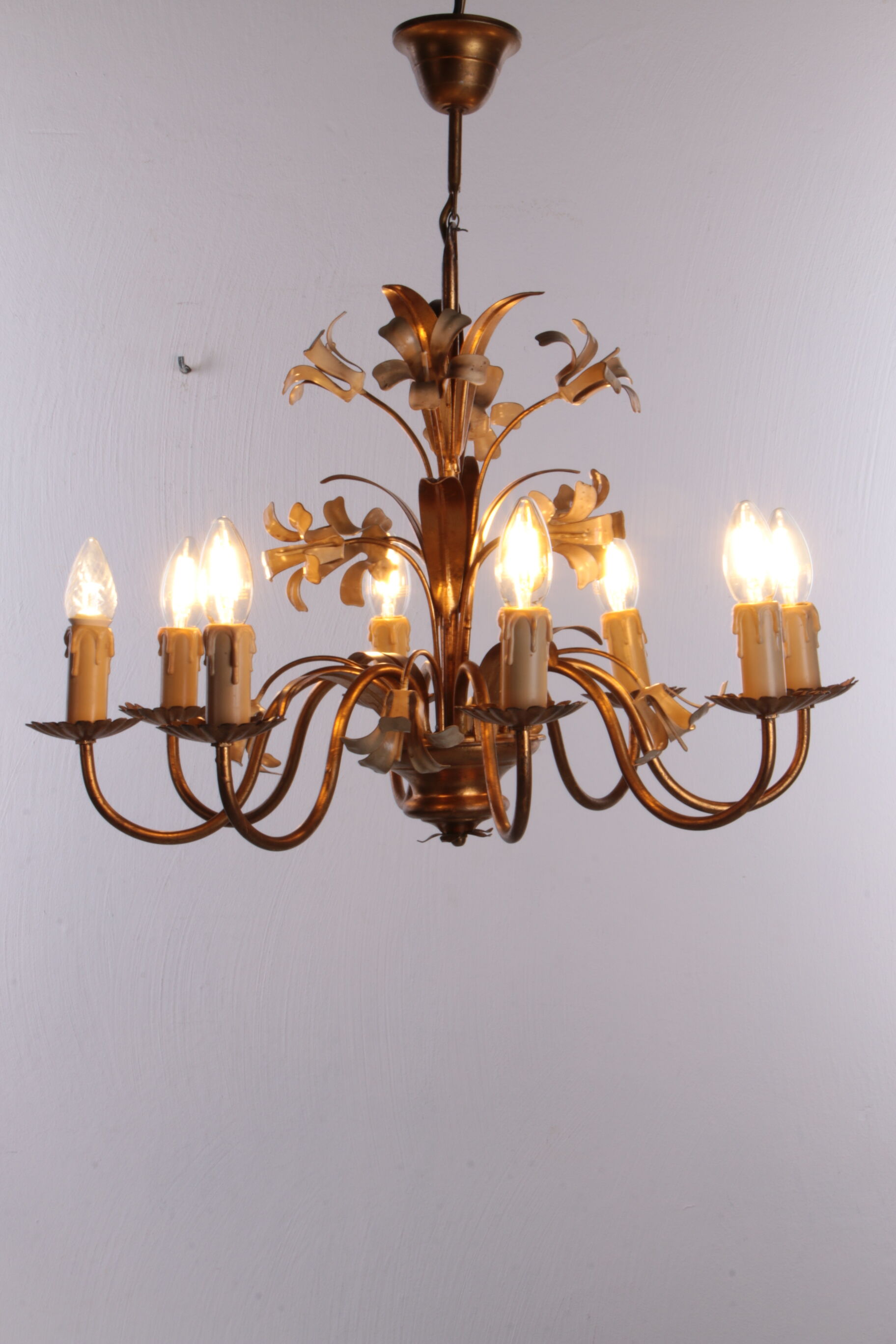 Italian hollywood regency chandelier 1960s