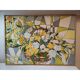 Huile sur toile Jean Cheynel "Variation florale"
