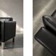 Vintage Mid-Century Danish Modern Two-Seater Black Leather Sofa, 1970s