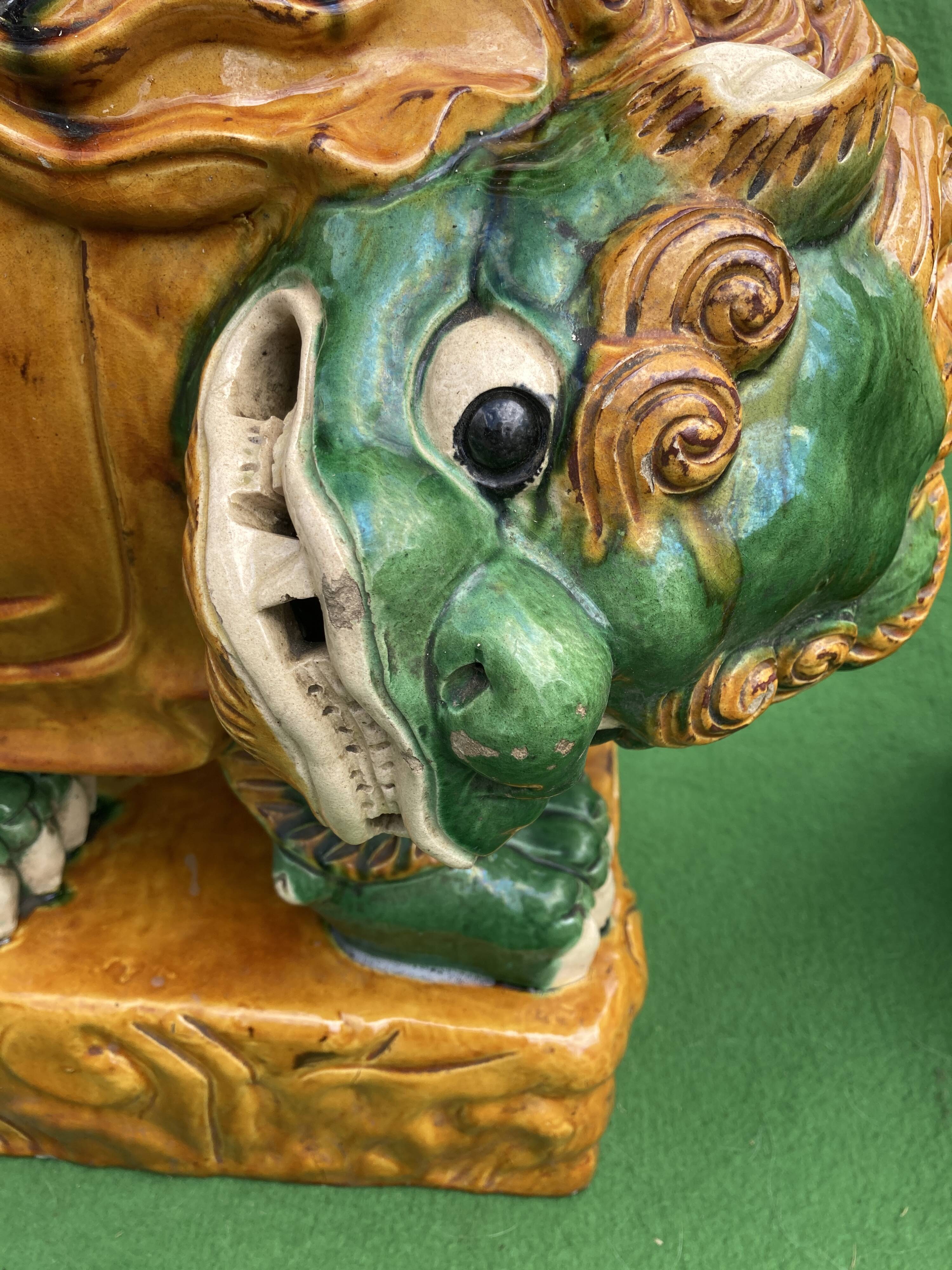 Foo dog garden pedestals or seats, Italy, mid-century