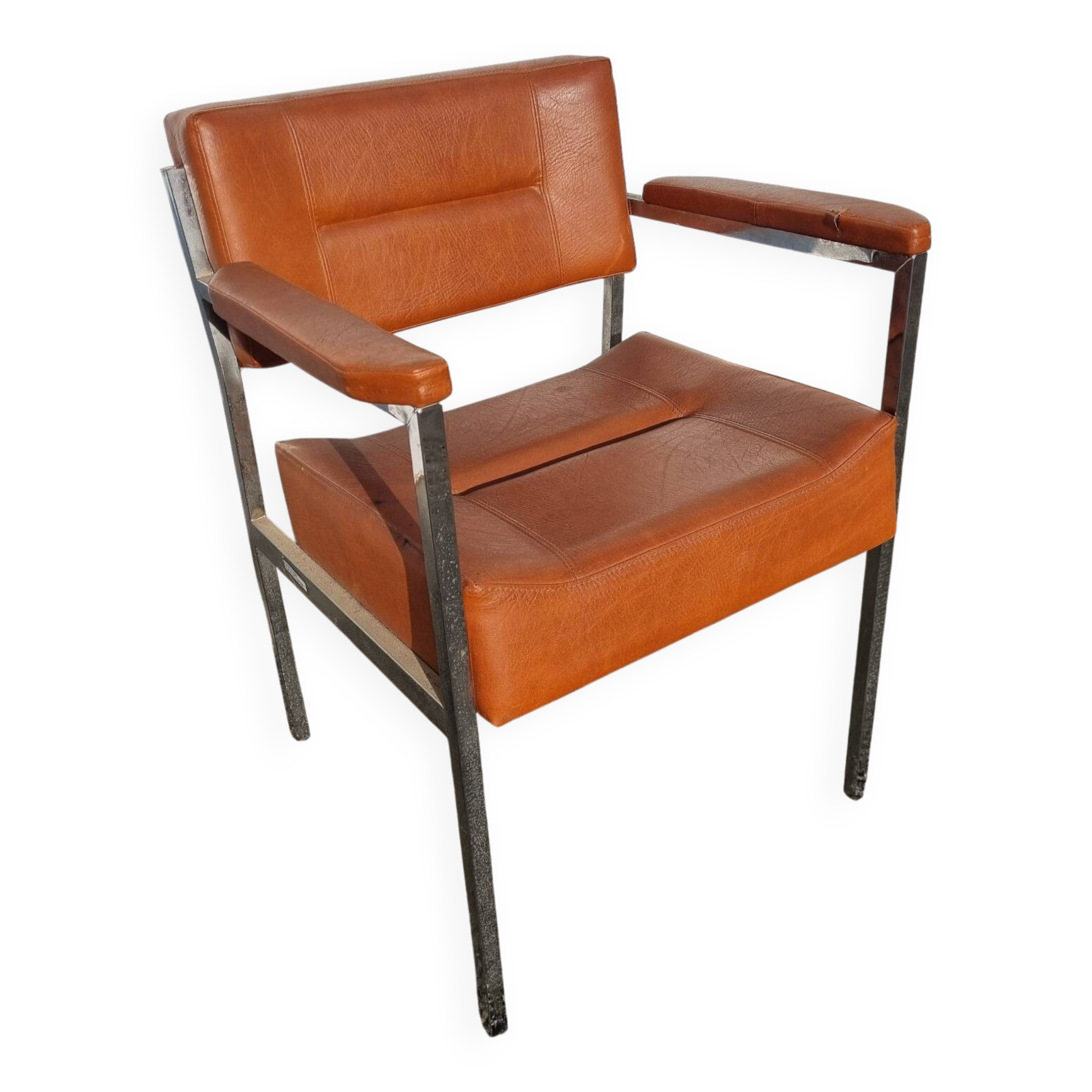 Skaï armchair from 1960, Baughman