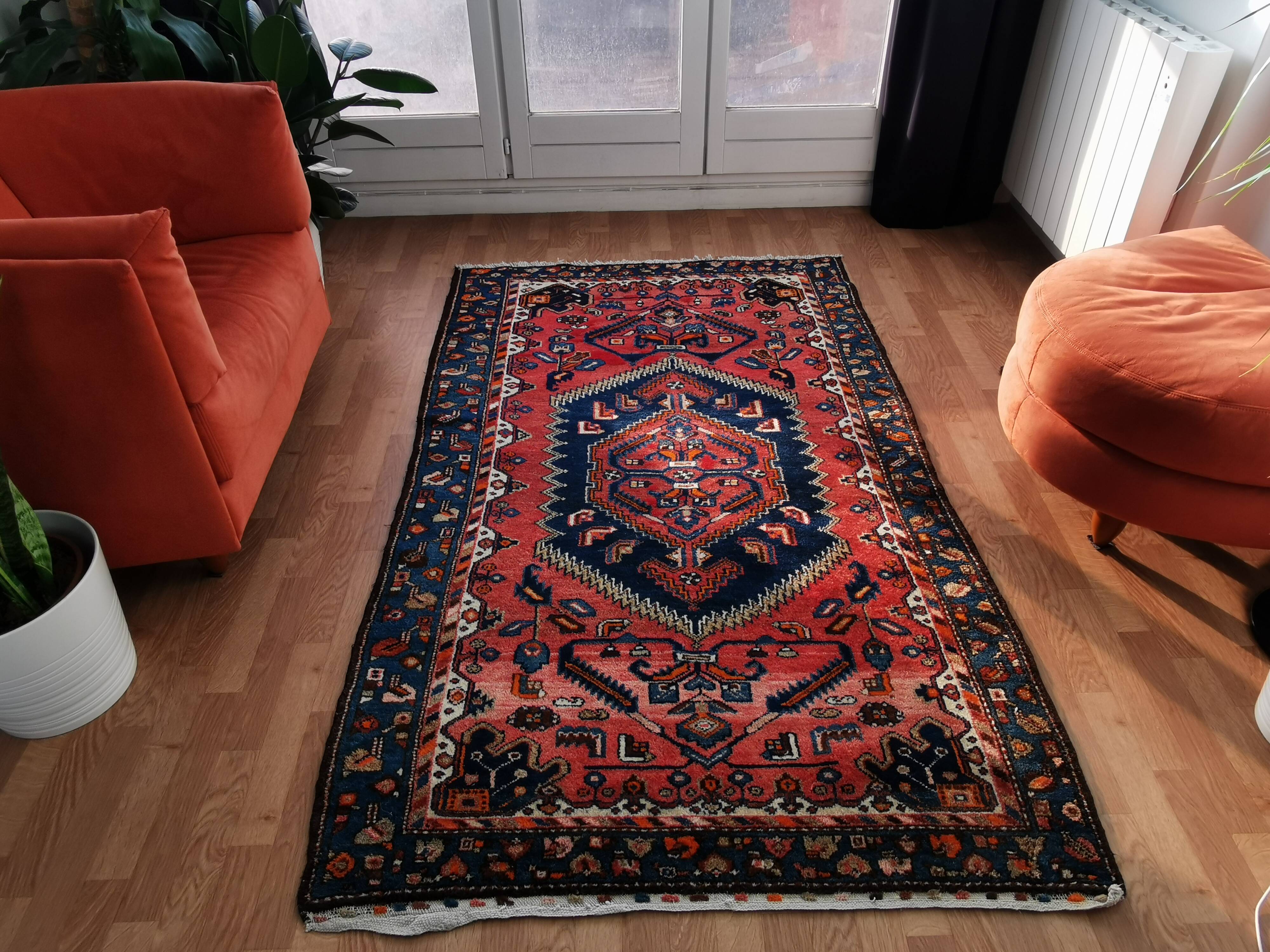 Persian rug 187×115cm handmade iranian rug oriental rug vintage