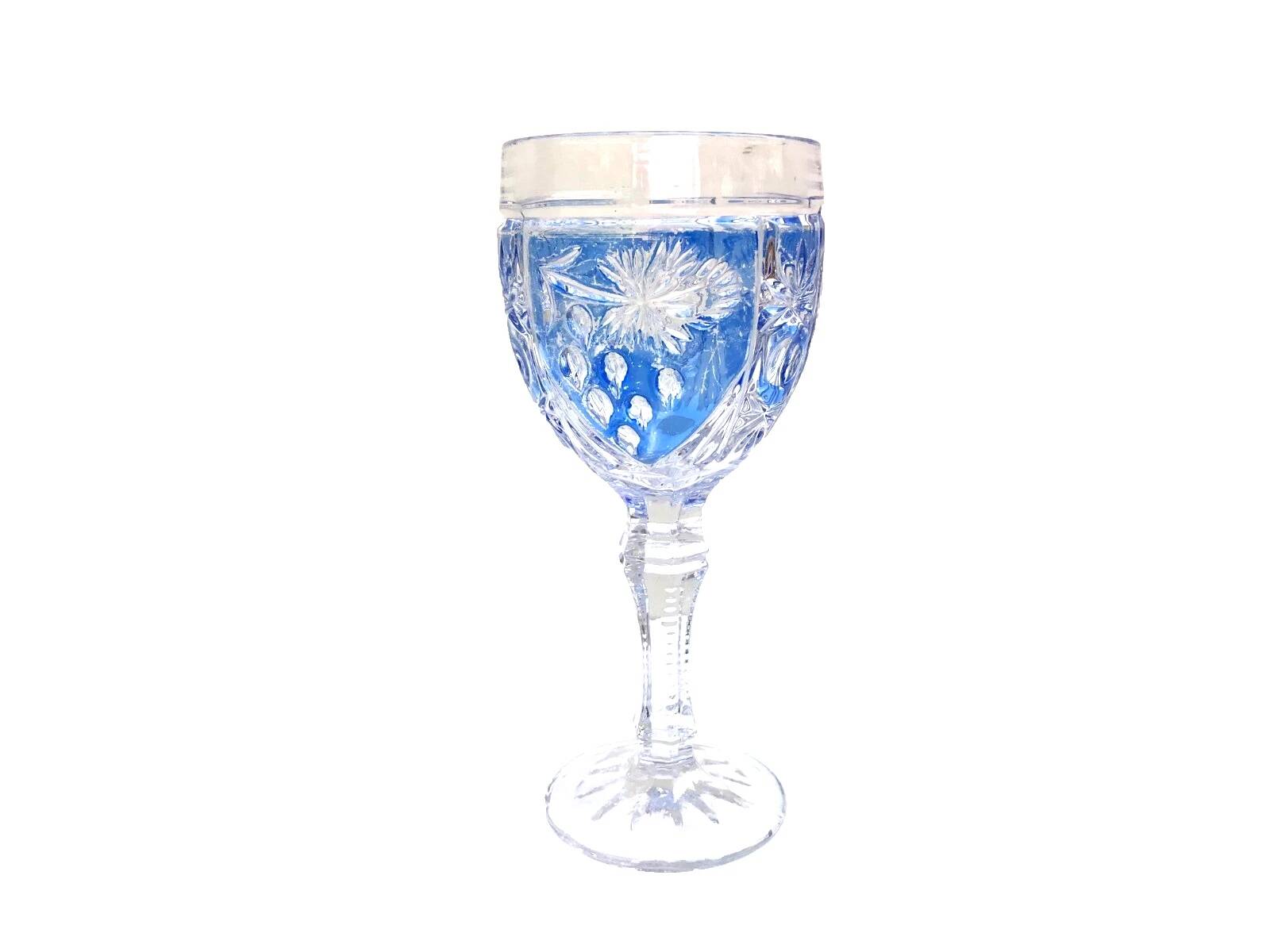 Coloured footed glass Anna Hutte (Germany) model Asti