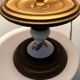 Brass and ceramic lamp