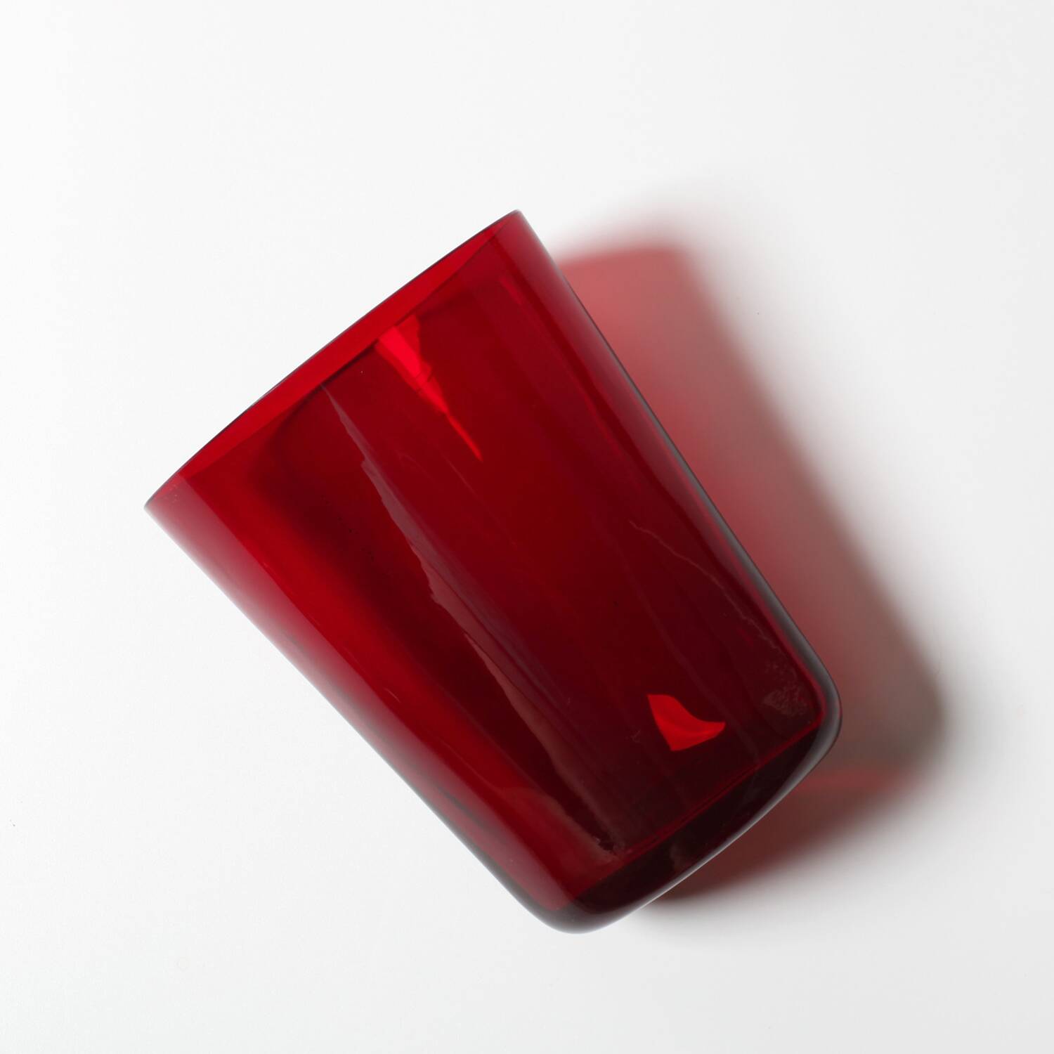 Vase vintage Reijmyre rouge rubis des années 50