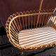 Cradle rattan on feet and swan neck