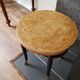 Tabouret Thonet en bois courbé  motif fleurs