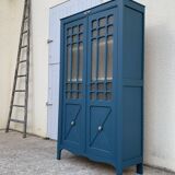 Glass-glazed Parisian wardrobe 1950