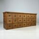Pharmacy cabinet chest of drawers large oak antiques