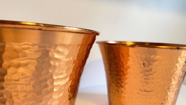 CACHE-POTS Cuivre Martelé ANNEES 60