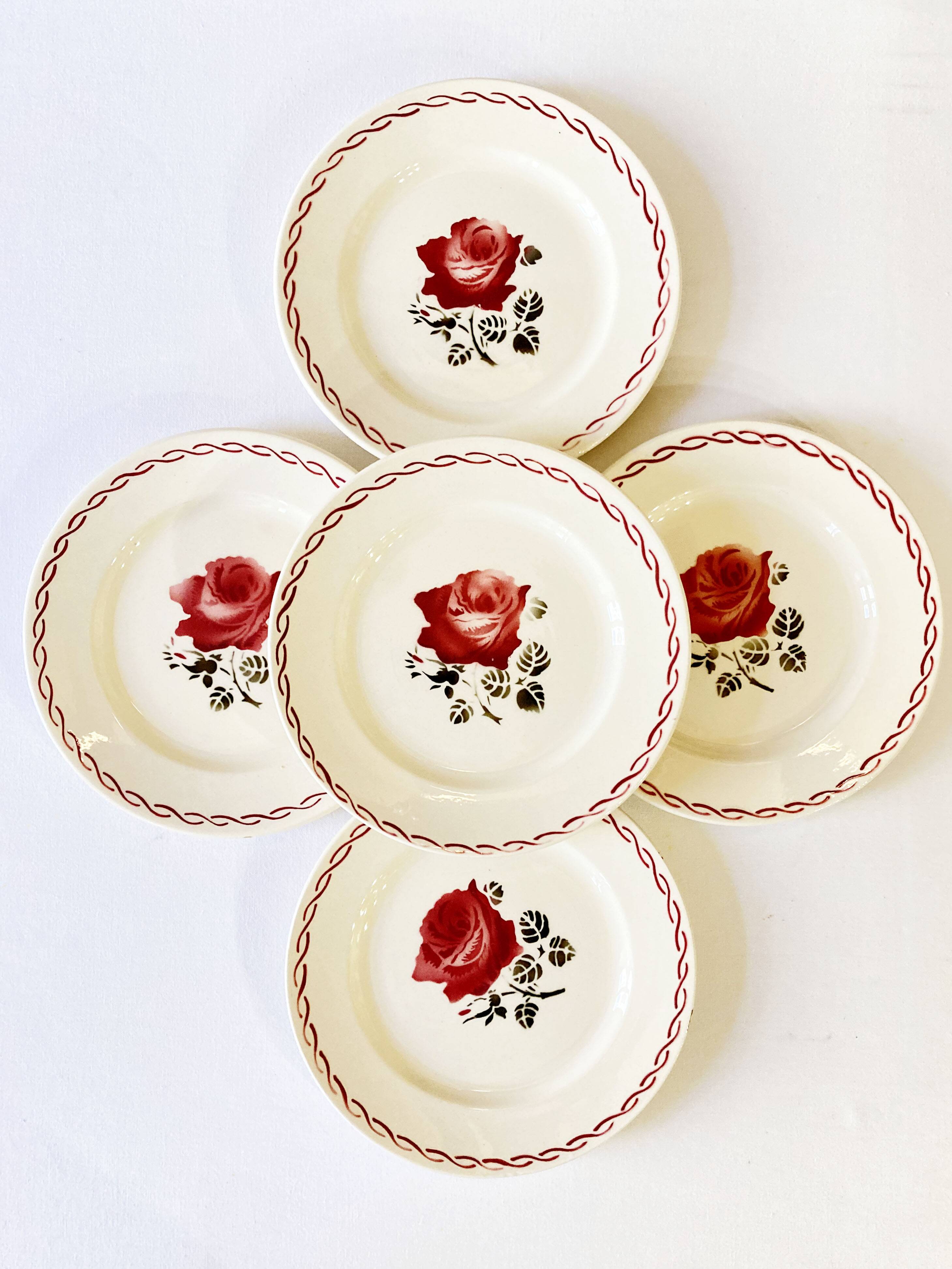 Assiettes à dessert, modèle Germaine, Badonviller