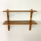Double vintage wooden shelf