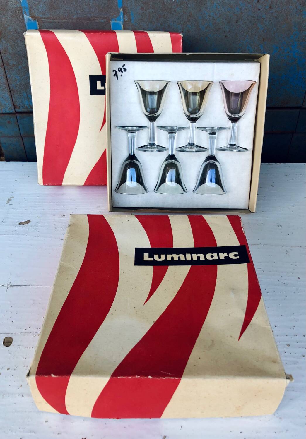 Luminarc vintage alcohol glass set