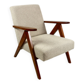 Fauteuil vintage B-310 VAR beige structuré bouclé années 1970 - 2 pièces disponibles