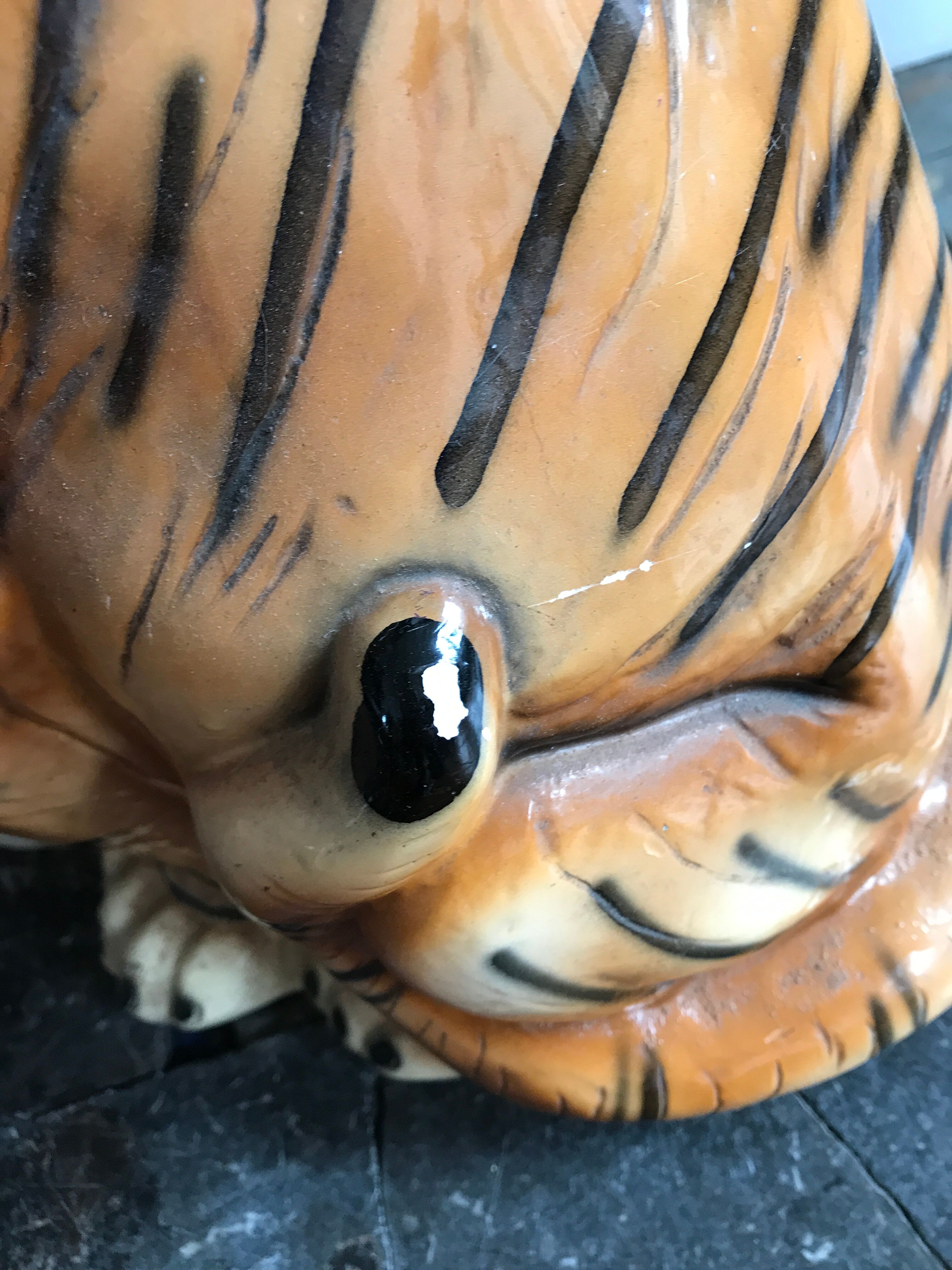 Tiger in earthenware