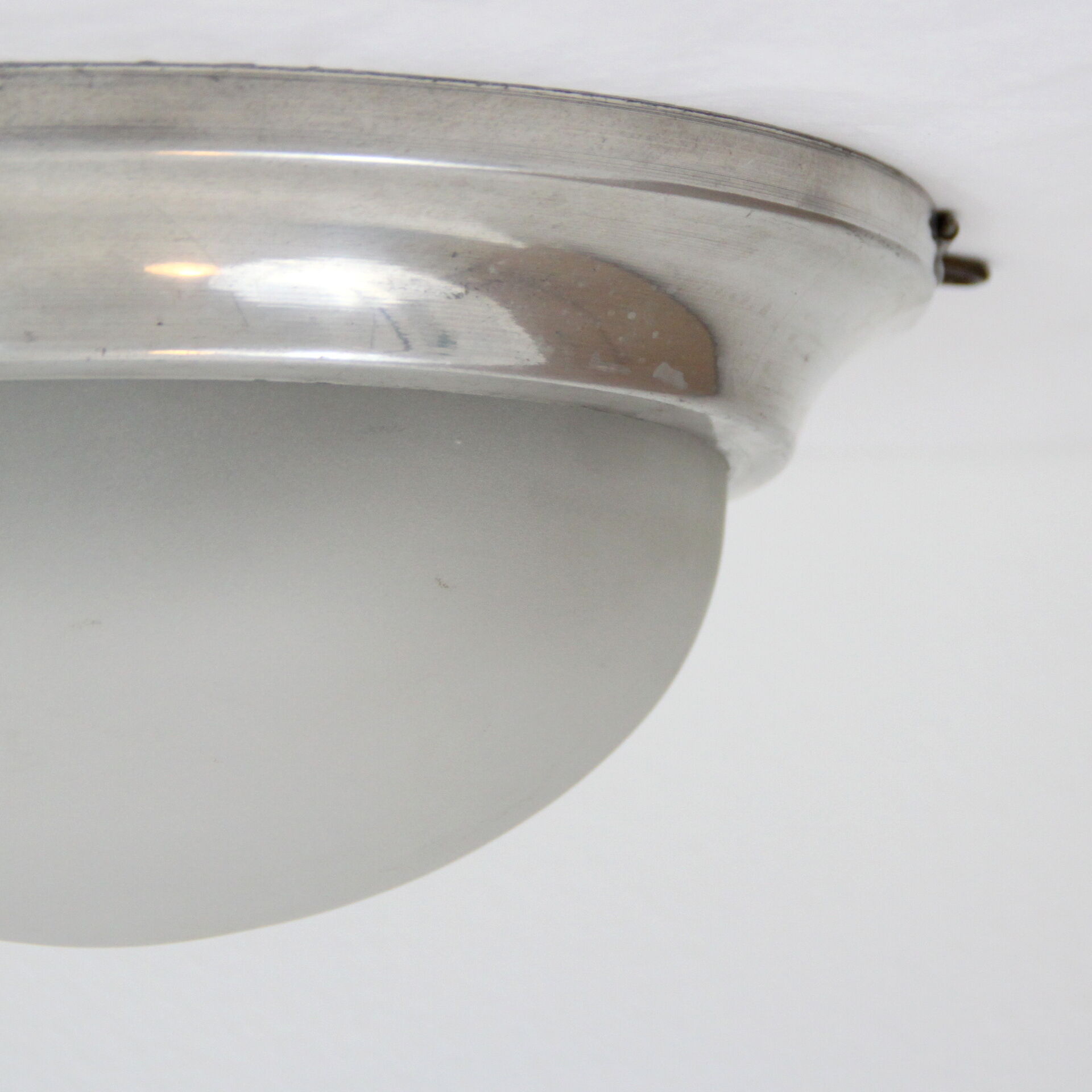 Old wall ceiling light glass and aluminium, decoration