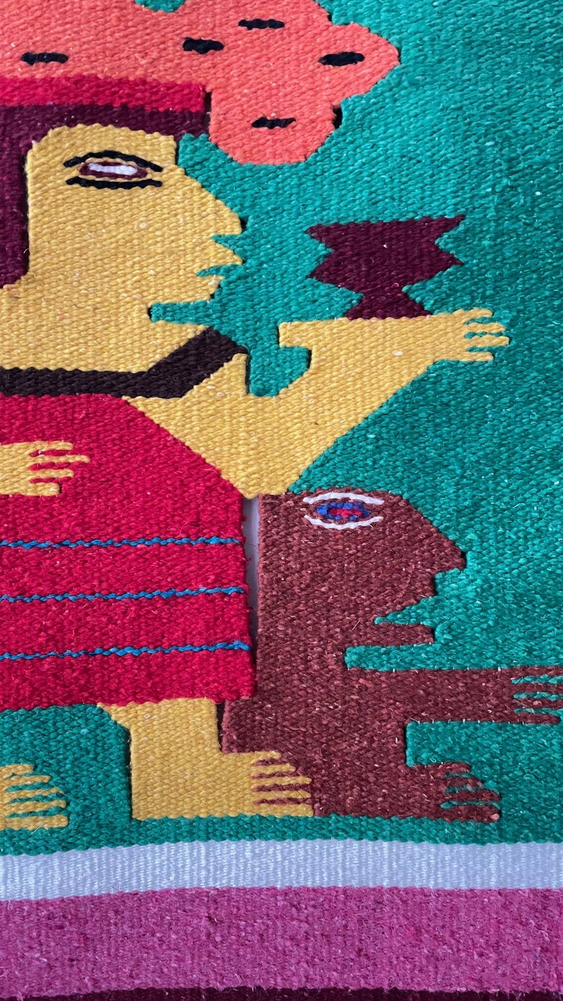 Vintage mexican decorative tapestry