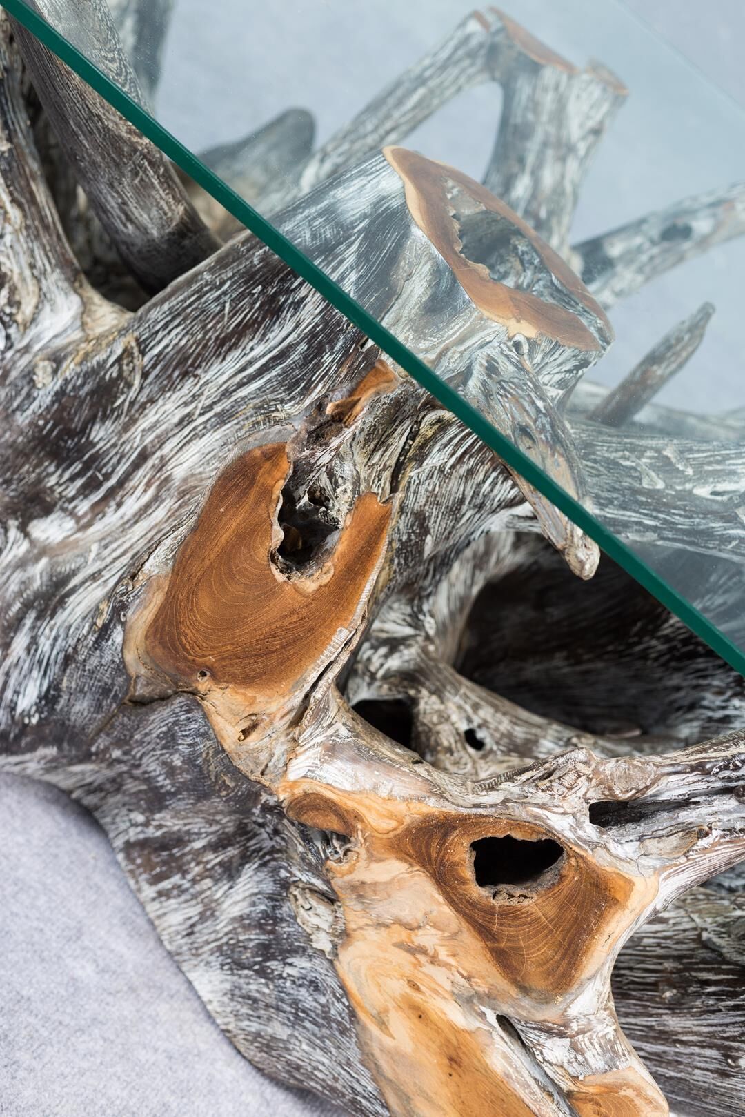 Natural wood coffee table