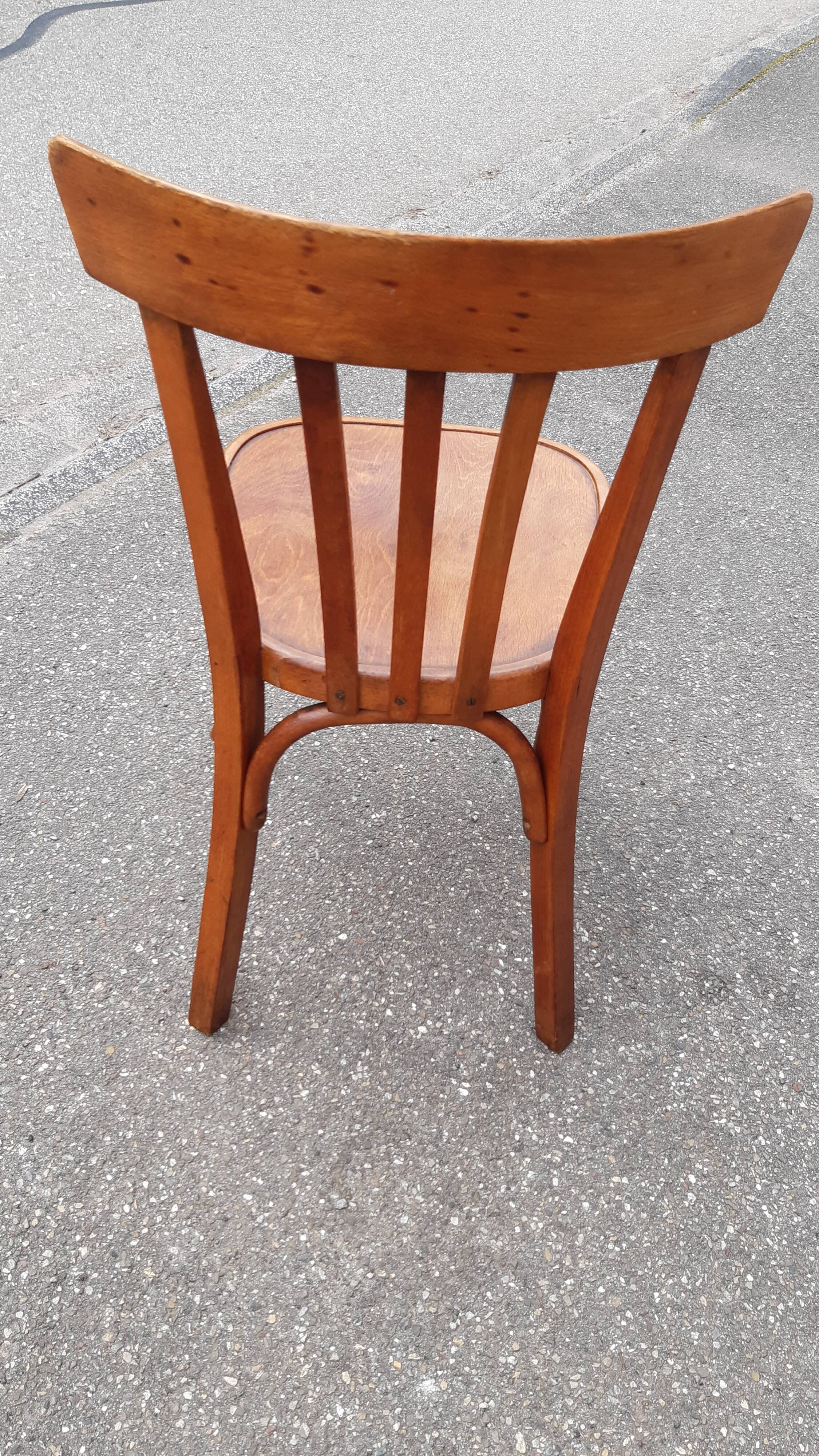 Set of 4 mismatched bistro chairs