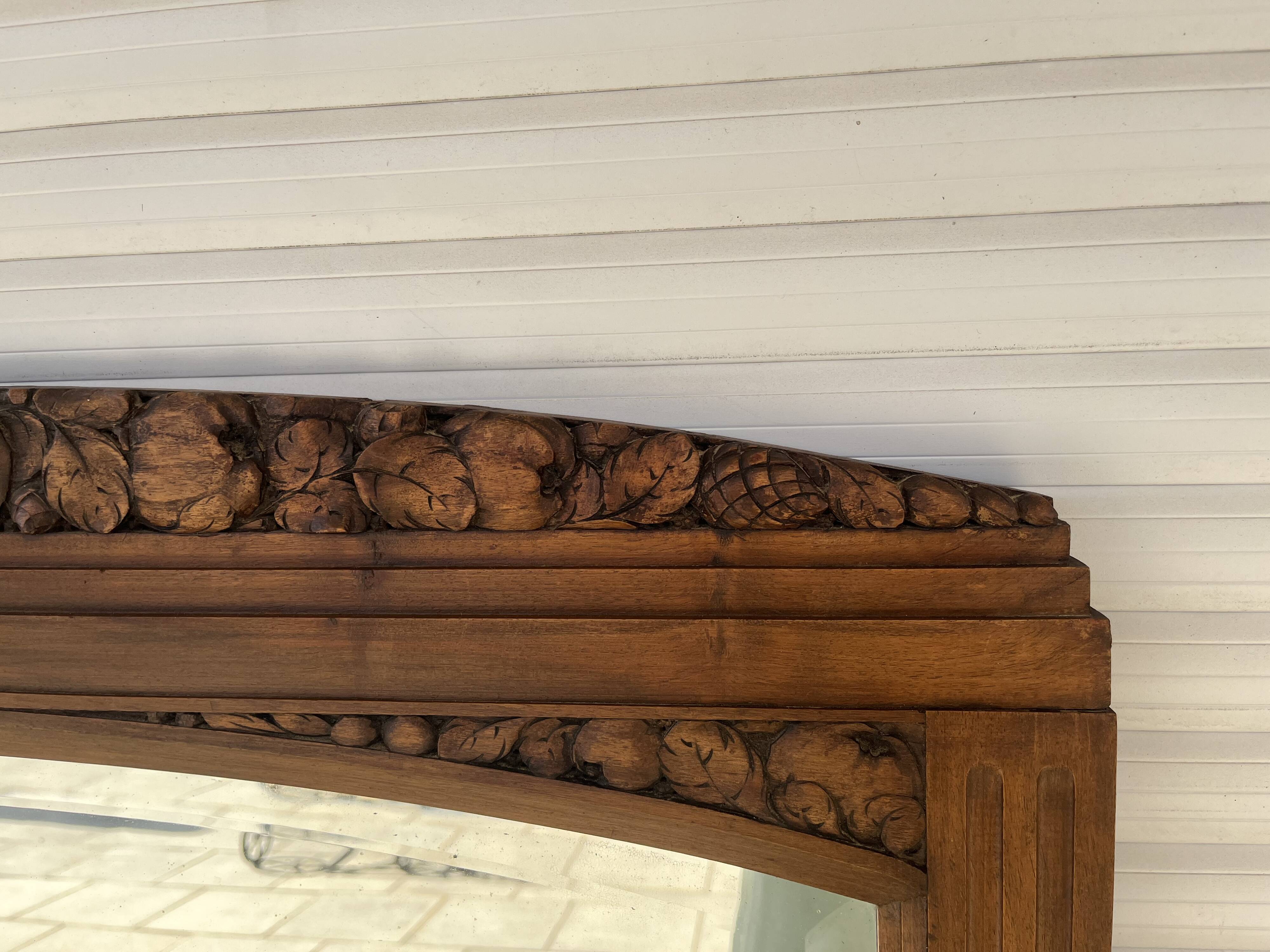 Art Deco wooden mirror