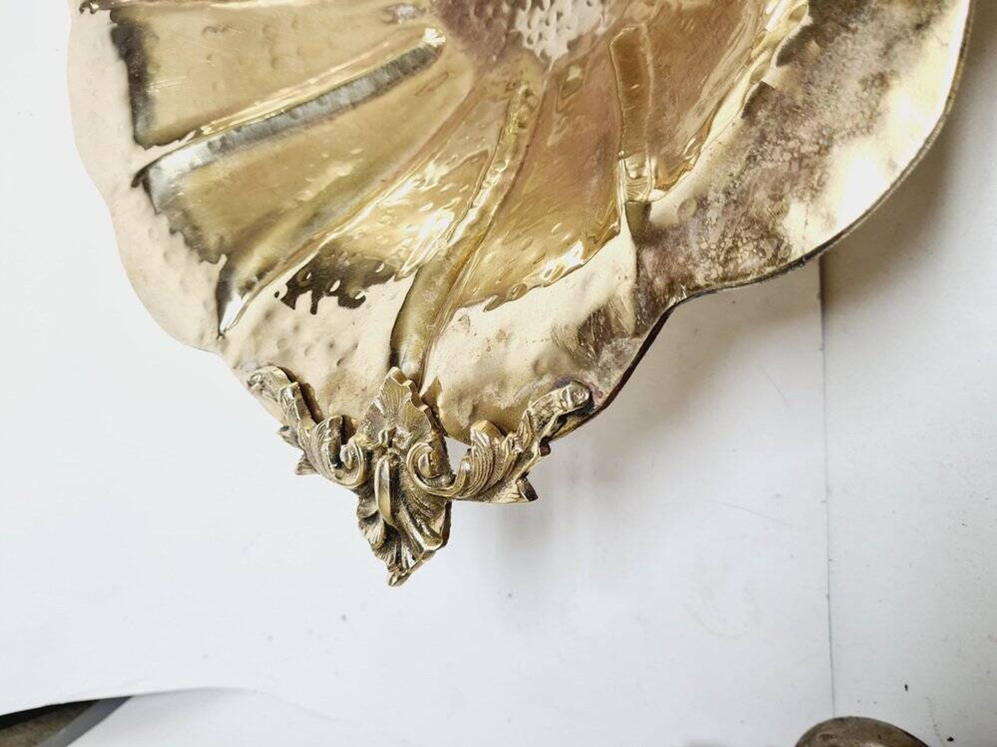 Art Deco hammered bowl on stand, Germany, 1930s