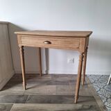 Farmhouse desk / console / side table in solid oak, country style.