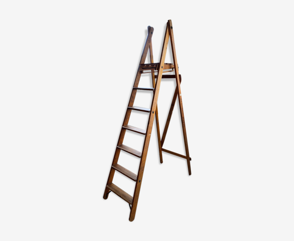 Former Slingsby wood workshop stepladder - 7 steps - english